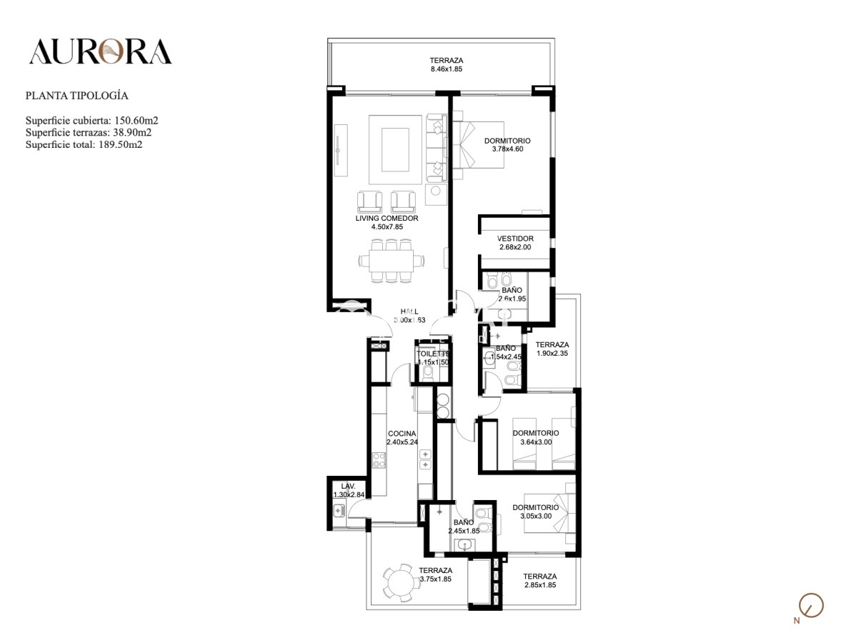 Apartamento ID.271 - Apartamento en venta 3 dormitorios en suite, Punta del Este