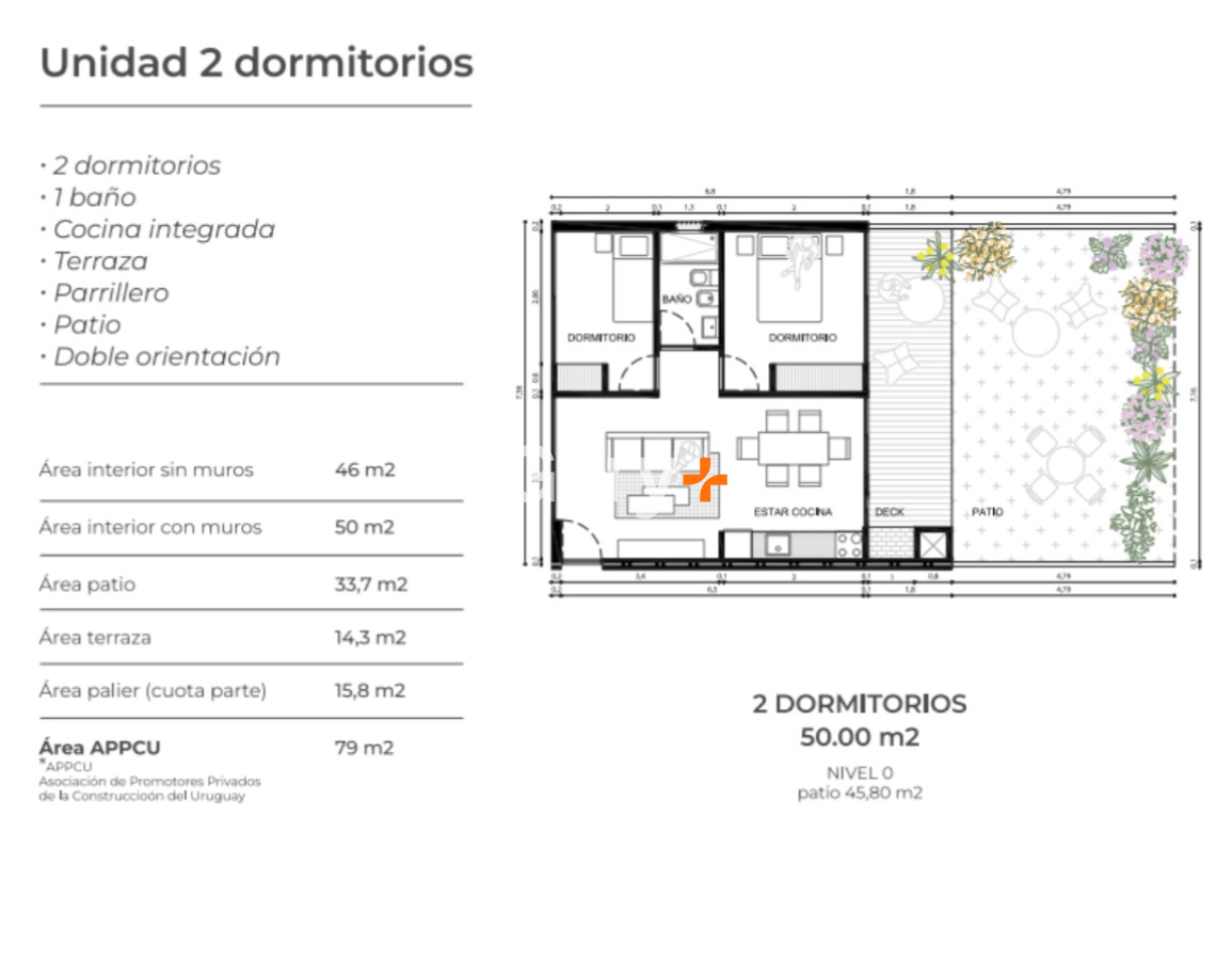 Apartamento ID.28826 - Apartamento de 2 dormitorios en Punta Ballena, a minutos de Punta del Este.