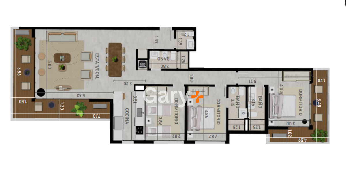 Apartamento ID.27906 - Apartamento en venta 3 dormitorios con 3 baños en pozo, Punta del Este