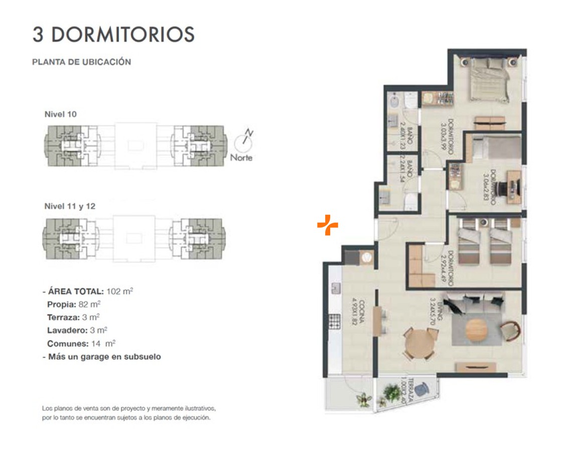 Apartamento ID.27132 - Apartamento de 3 dormitorios en venta, Maldonado 