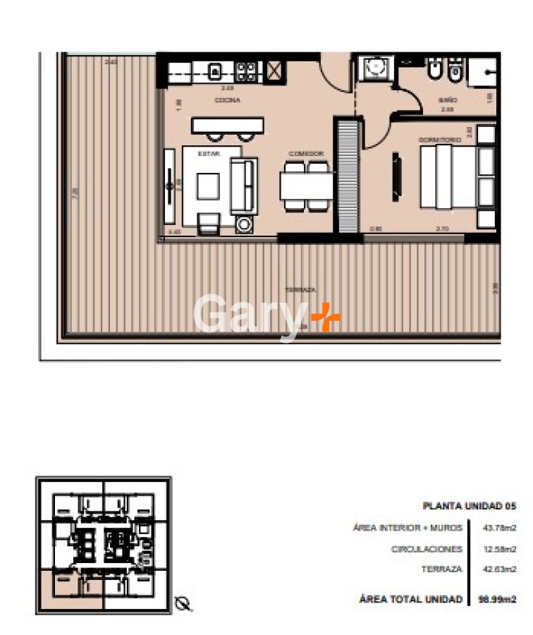 Apartamento ID.26879 - Apartamento de 1 dormitorio en venta, Punta del Este