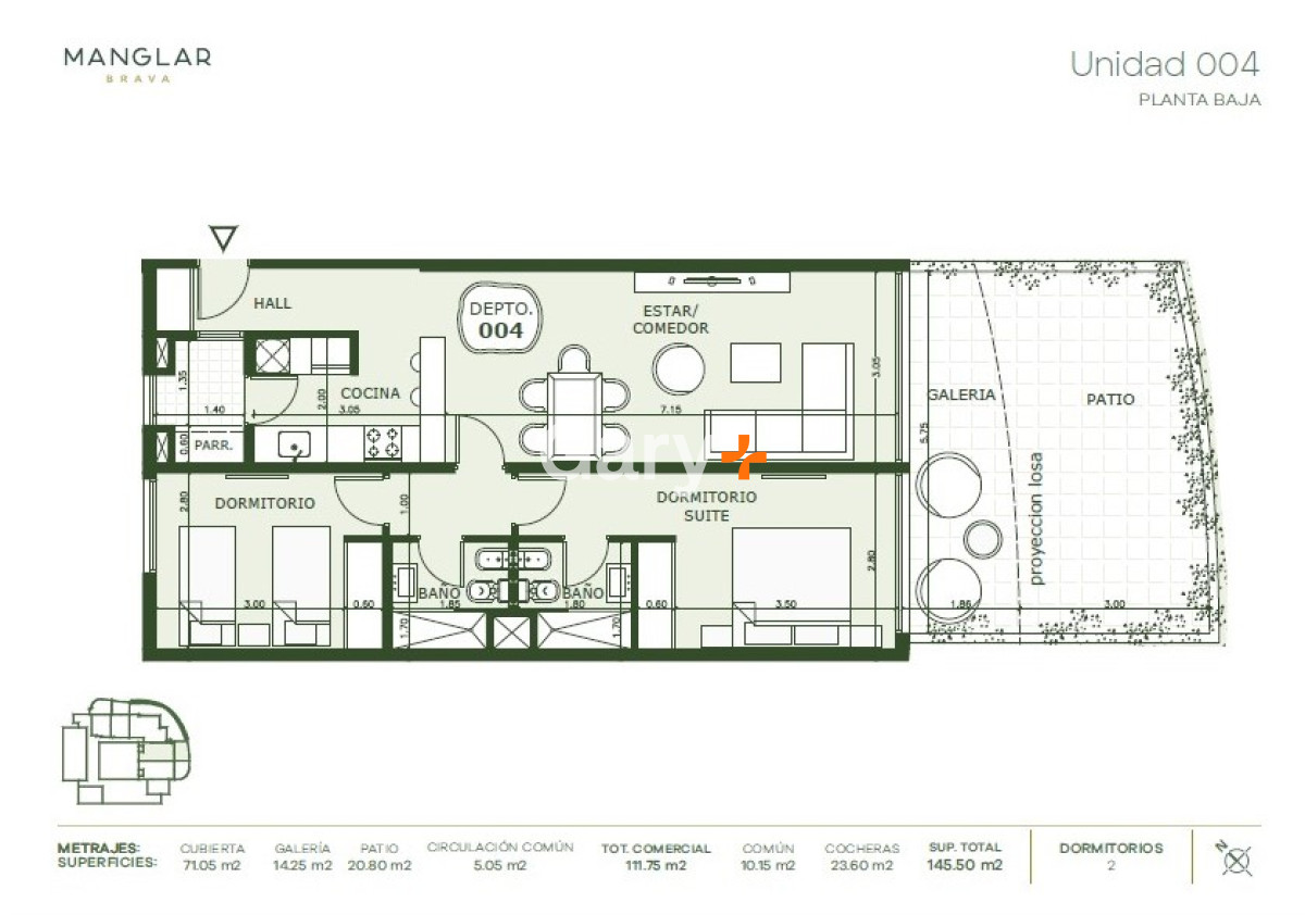 Apartamento ID.26174 - Apartamento de 2 dormitorios en venta, Playa Brava Punta del Este