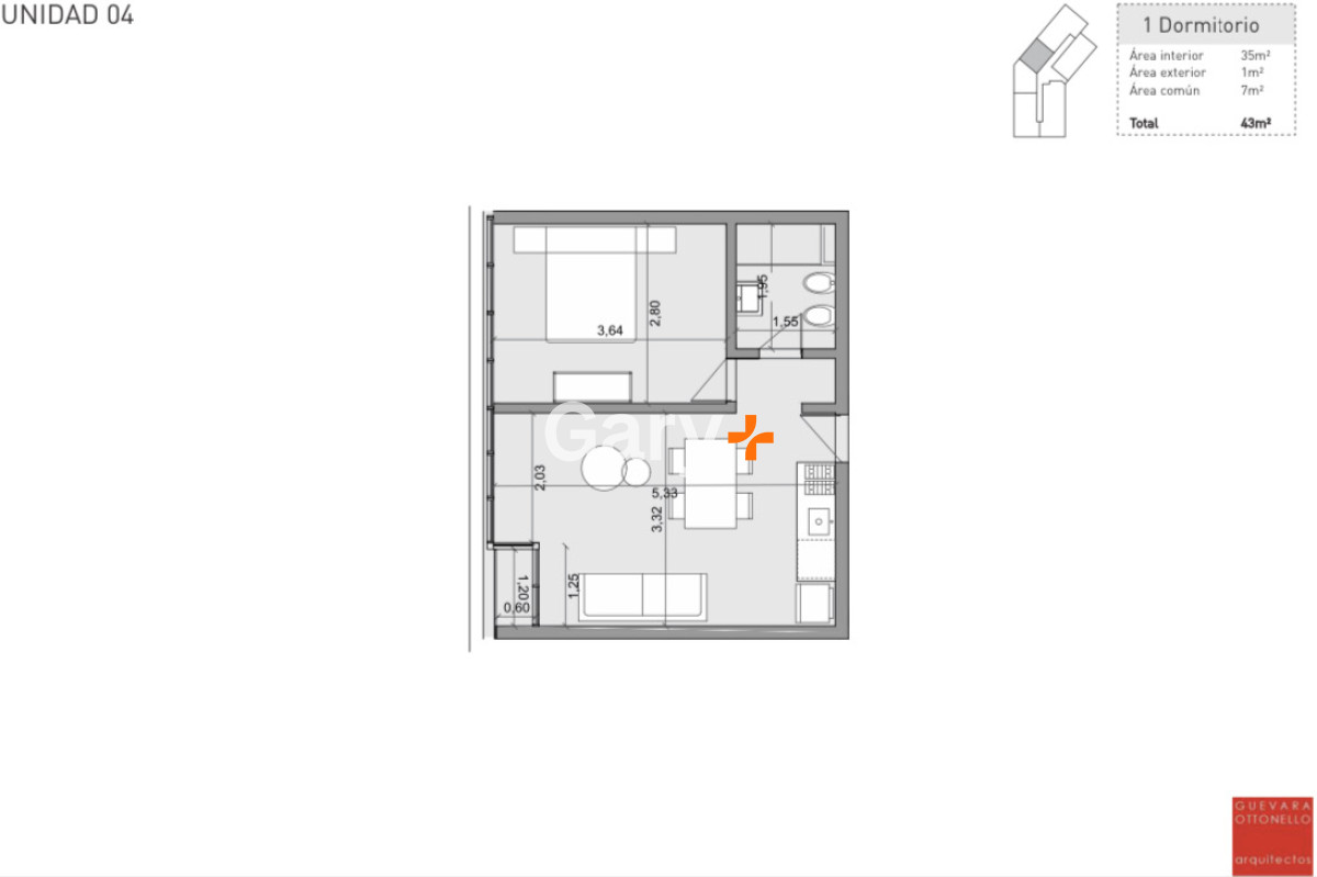 Apartamento ID.24939 - Apartamento de 1 dormitorio en Venta 