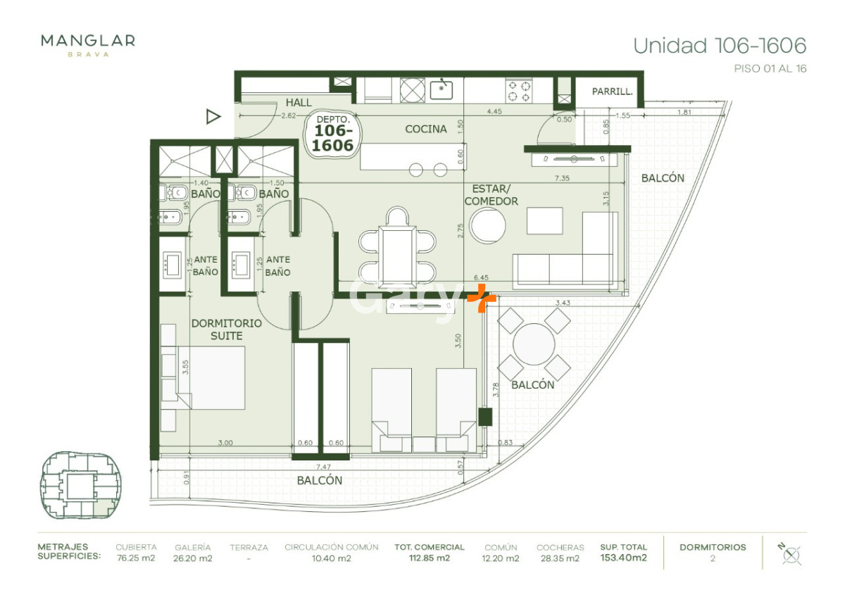 Apartamento ID.29067 - Manglar Brava  Exclusivo Apartamento