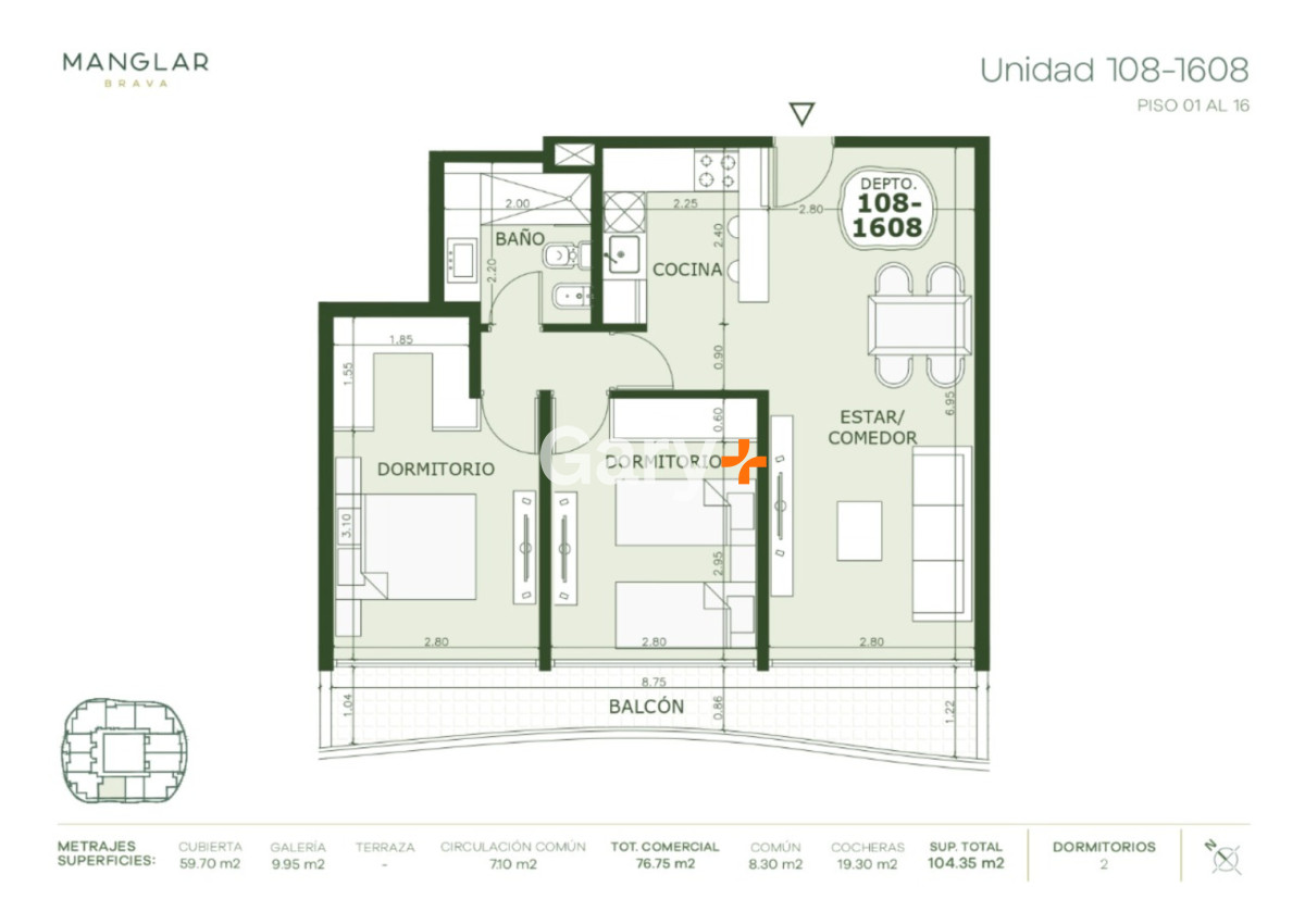 Apartamento ID.29070 - Apartamento de 2 dormitorios