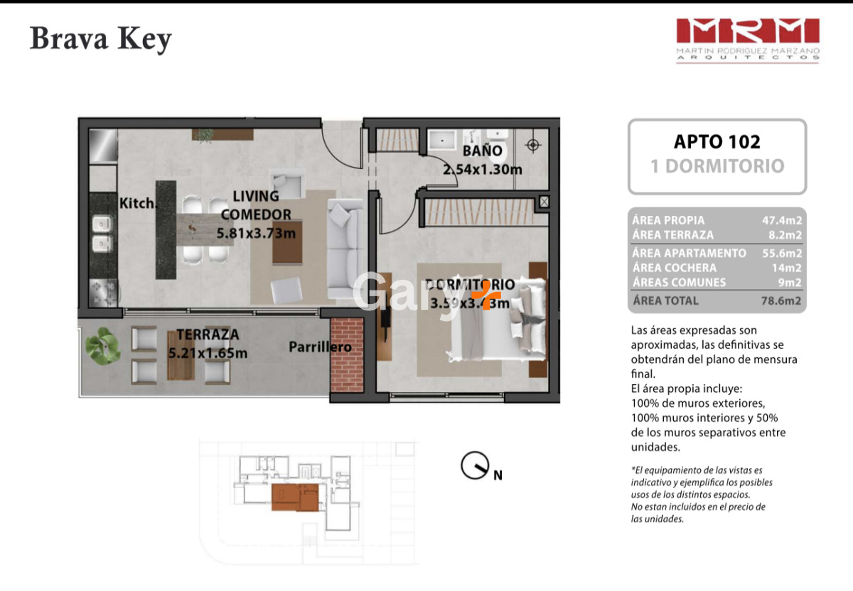 Apartamento ID.28362 - Apartamento de 1 dormitorio en venta en Playa Brava, Punta del Este