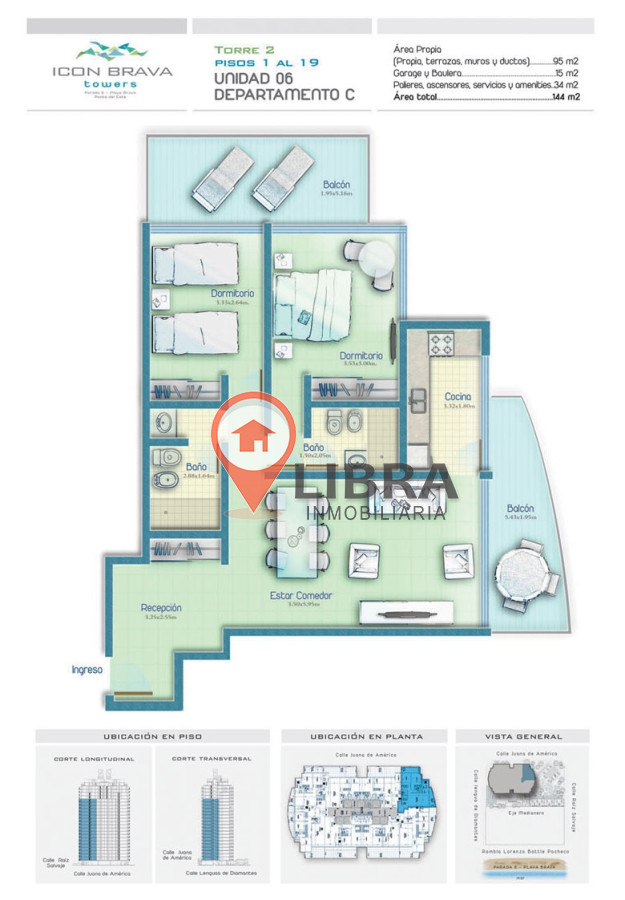 Apartamento ID.10335 - Icon Brava, 2 dorm, 2 baños, losa radiante, garaje, baulera.