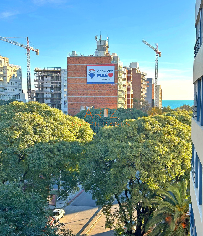 Apartamento ID.2382 - Punta Carretas, sobre Av Sarmiento, al frente. Gran terraza. Con renta