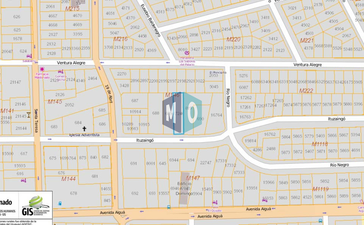 Terreno ID.1154 - Maldonado, calle Ituzaingó, Apto para bloque, Apto vivienda social.