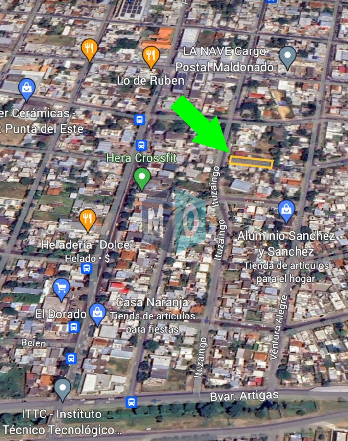 Terreno ID.1154 - Maldonado, calle Ituzaingó, Apto para bloque, Apto vivienda social.