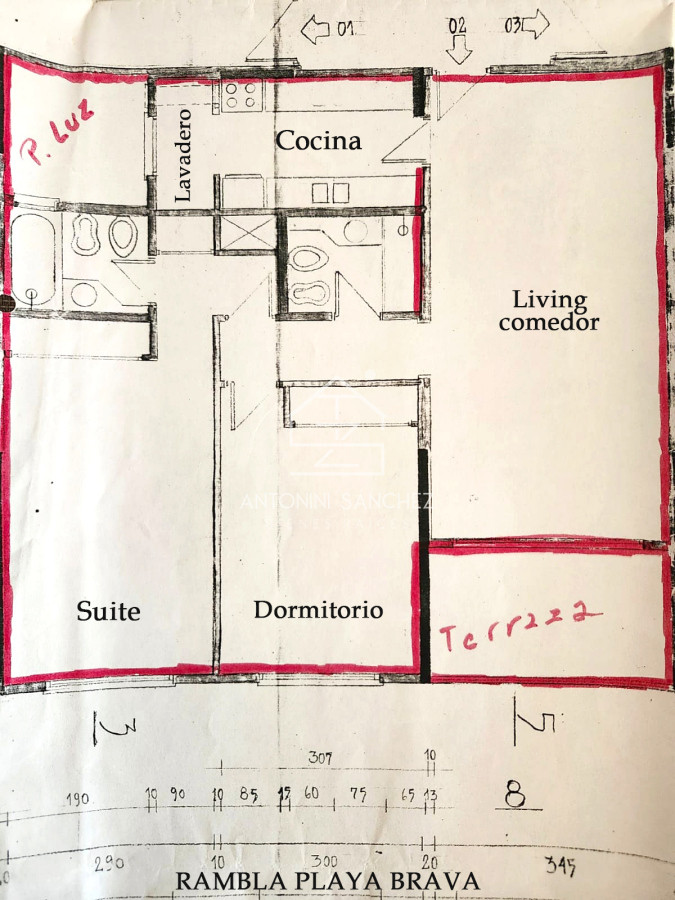 Apartamento ID.2357 - Brava, primera fila, todo al frente. 2 dorm. Garaje