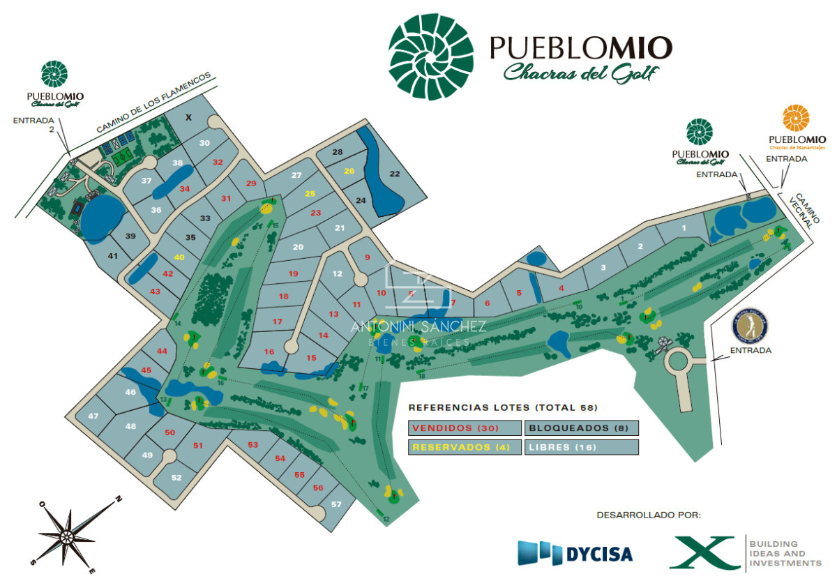 Terreno ID.2298 - Pueblo Mío Golf, lote frente al campo de golf.