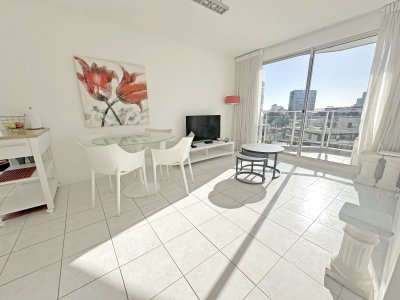1 dorm y medio, con amenities. Wifi. Mucamas, bajos gastos