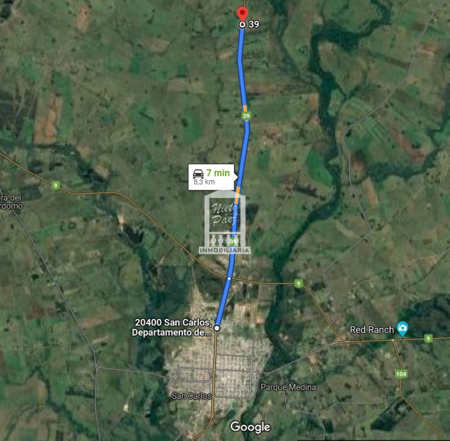 Campo Ref.38546 - Sobre Ruta 39, a 8 km de San Carlos