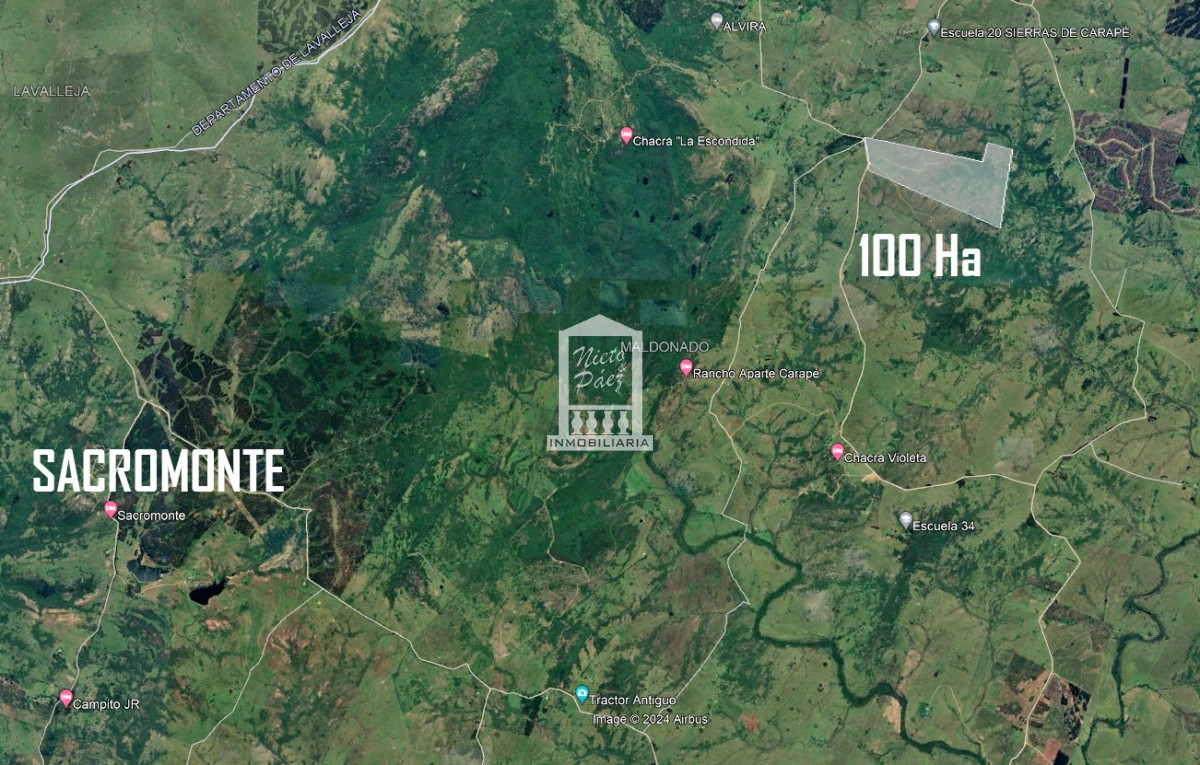 100 hectáreas a 39 km de San Carlos, Paraje Sierras de Carapé. - GoPunta - Portal Inmobiliario de Punta del Este - Maldonado
