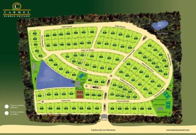 Barrio privado CARMEL. Lote de 2.168 m2