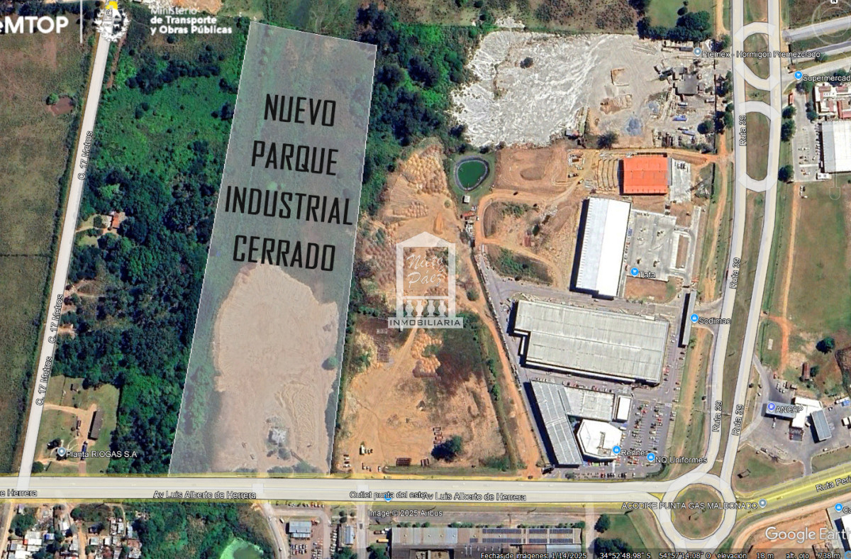 Terreno ID.40137 - Nuevo Parque Industrial Cerrado. 