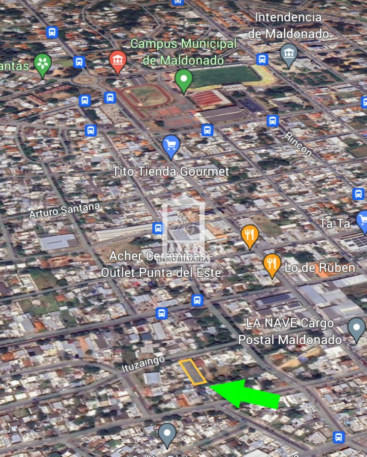 Terreno ID.36070 - Maldonado, calle Ituzaingó, Apto para bloque, Apto vivienda social.