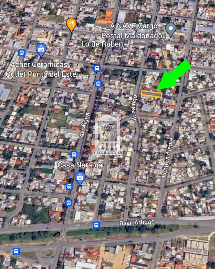 Terreno ID.36070 - Maldonado, calle Ituzaingó, Apto para bloque, Apto vivienda social.