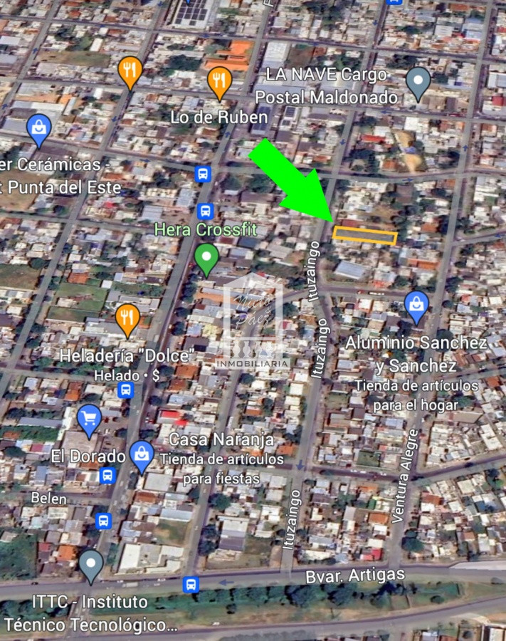 Terreno ID.36070 - Maldonado, calle Ituzaingó, Apto para bloque, Apto vivienda social.