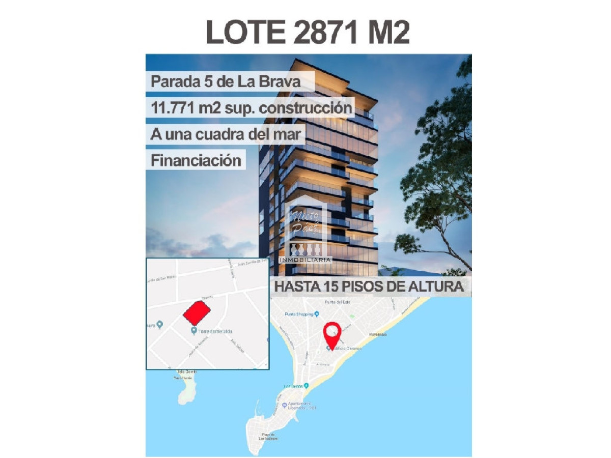 Terreno ID.35969 - Apto para torre, PB + 15 pisos