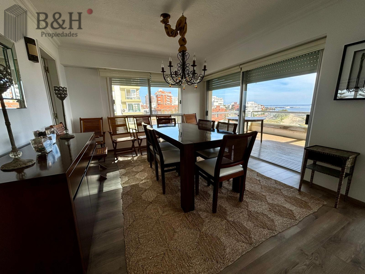 Apartamento ID.3201 - Apartamento en alquiler temporal de 3 dormitorios, en playa mansa, sobre el mar.