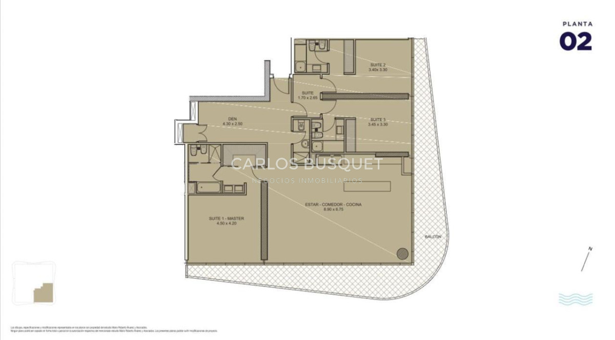 Apartamento ID.1077 - Apartamento en venta de 3 dormitorios en venta en Playa Brava