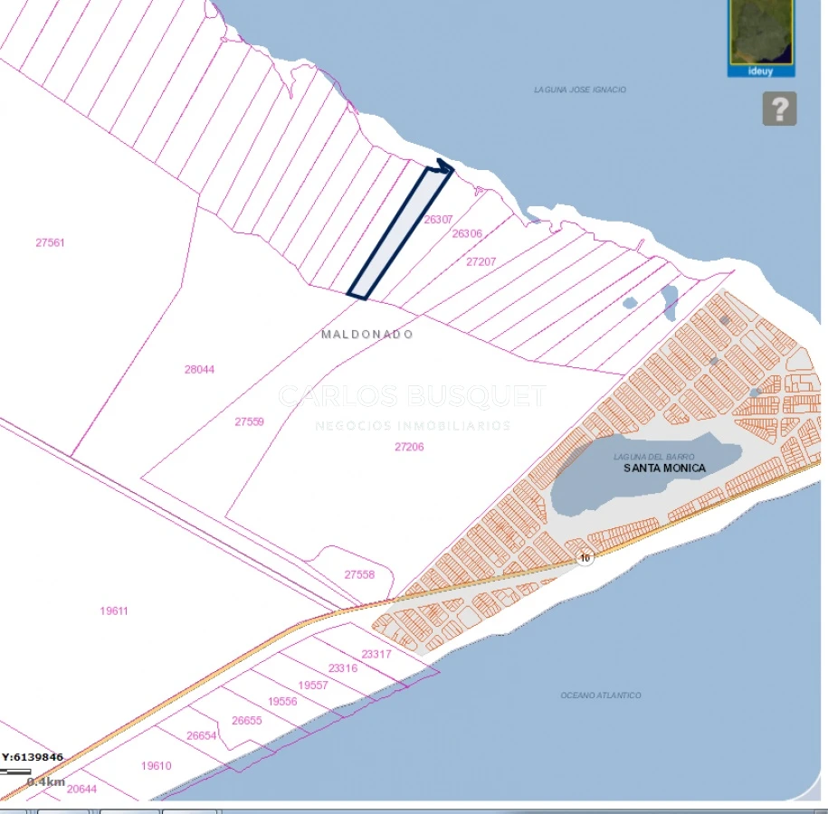 Chacra ID.16 - Chacra de 5 has. en venta en Jose Ignacio, con costa de laguna 