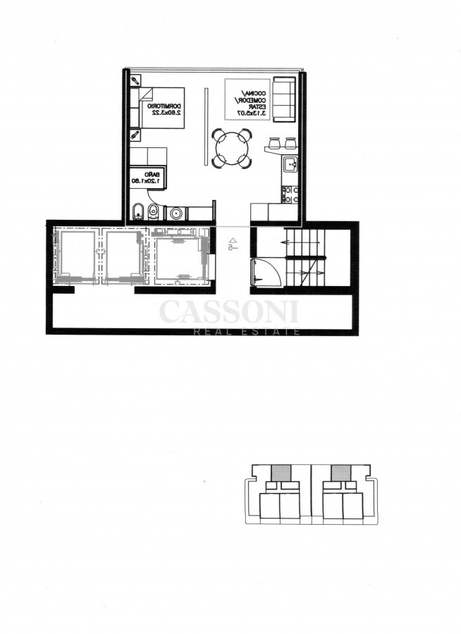 Apartamento ID.1503 - Monoambiente luminoso