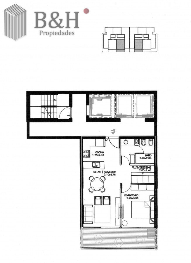 Apartamento ID.2130 - Apto 1 dorm, + plus y balcón 