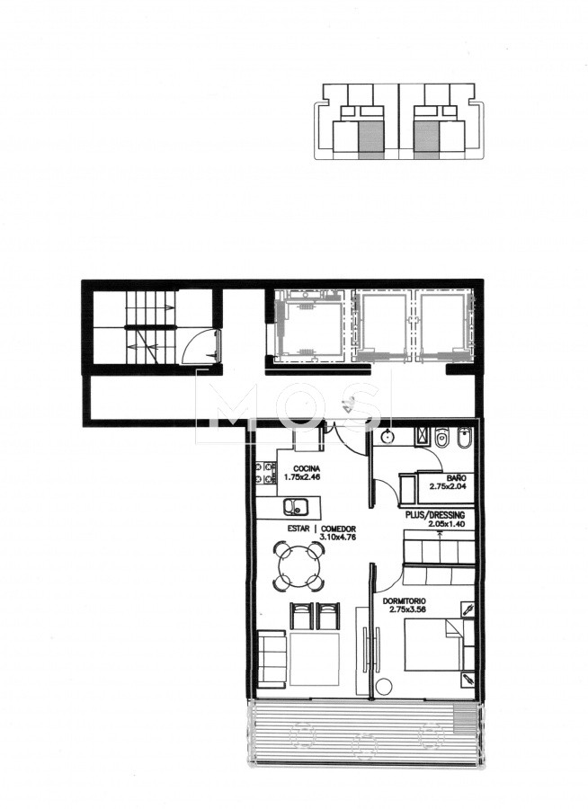 Apartamento ID.2683 - Apto 1 dorm, + plus y balcón 