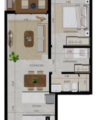 Venta departamento de 1 dormitorio