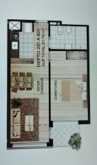 Apto 1 dorm. con balcón