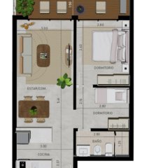 Venta departamento de 1 dormitorio