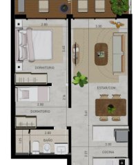 Venta departamento de 1 dormitorio
