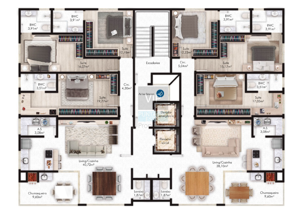 BRASIL, Porto Belo venta apartamento 3 dormitorios - GoPunta - Portal Inmobiliario de Punta del Este - Maldonado