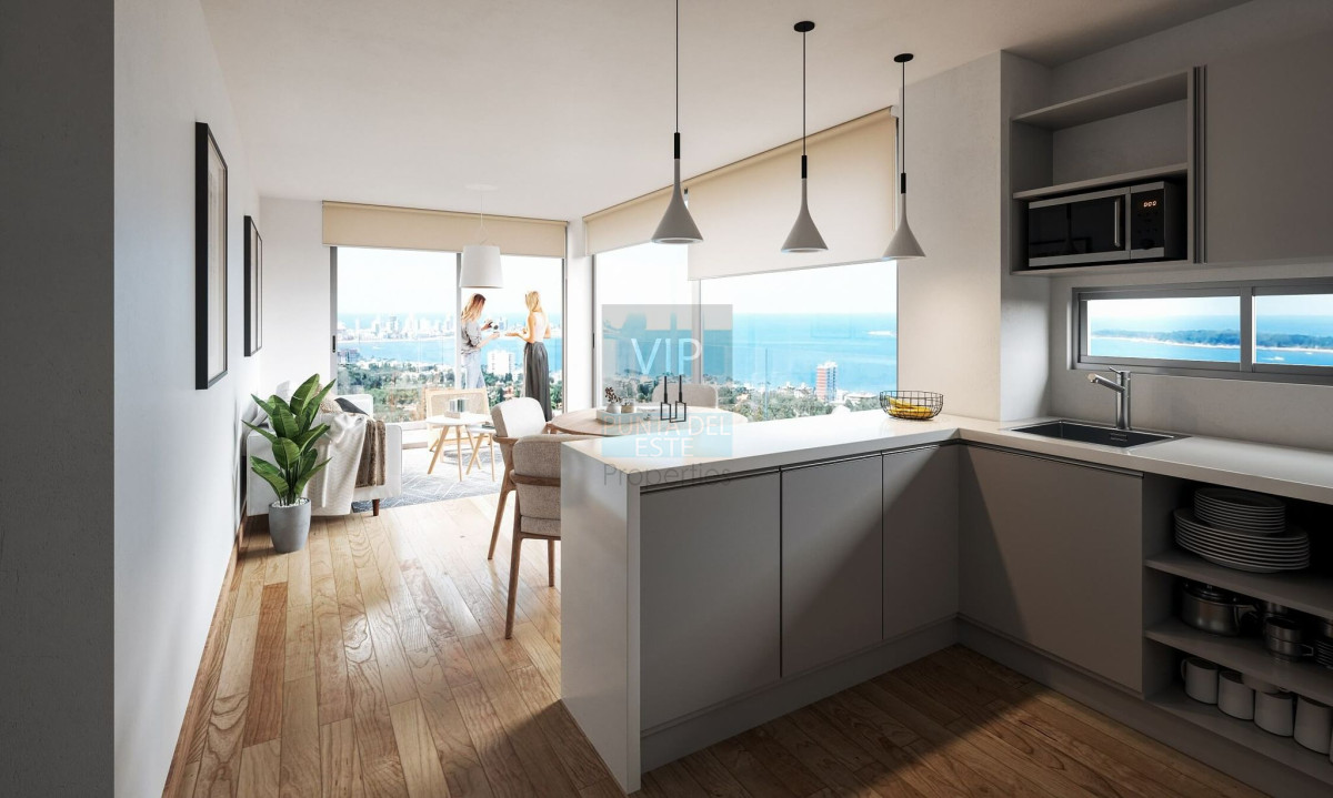 Venta apartamentos de 1 dormitorio con terraza y cochera Punta del Este 