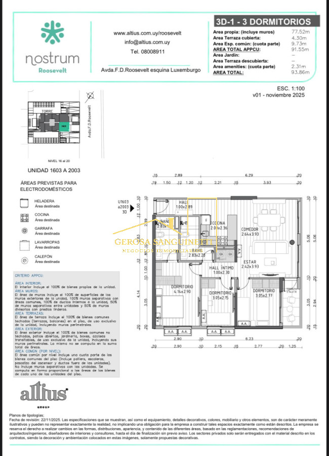 Apartamento ID.3605 - Apartamento 3 dormitorios en venta en Punta del Este