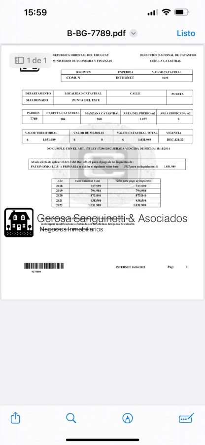 Terreno ID.2744 - Muy lindo terreno en Marly  