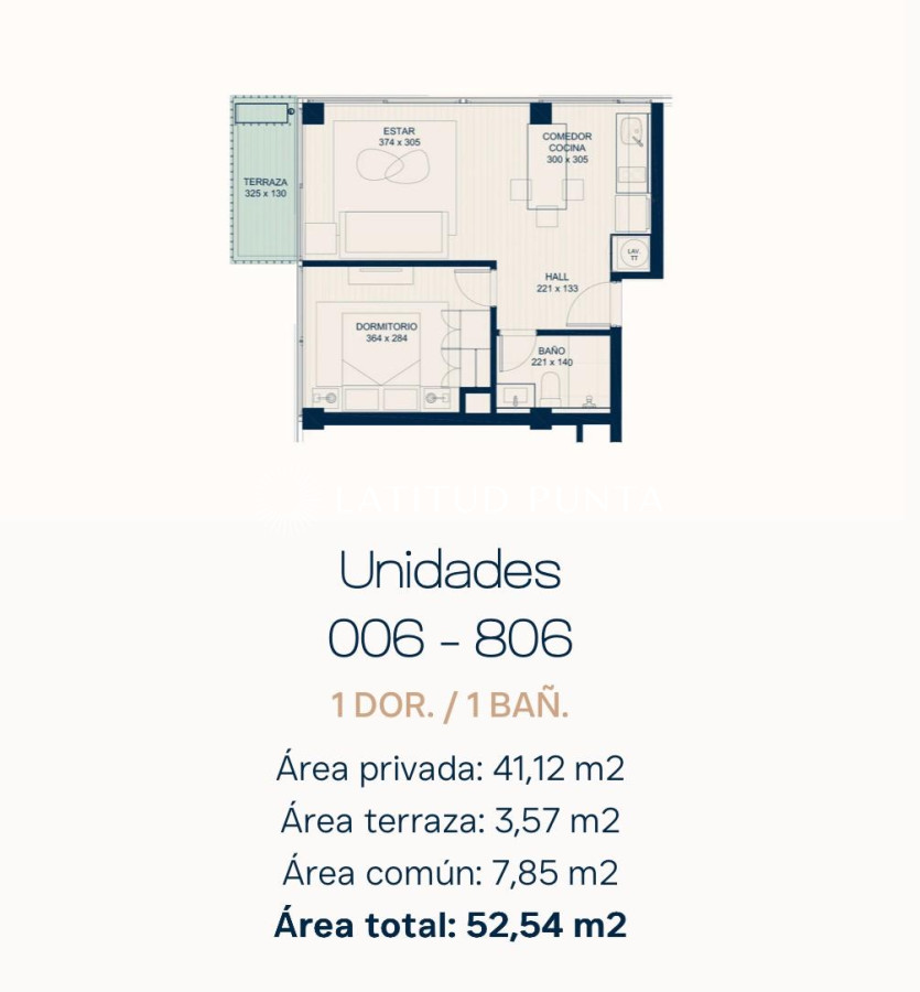Apartamento 1 dormitorio en pozo. Roosevelt - LAT6419A