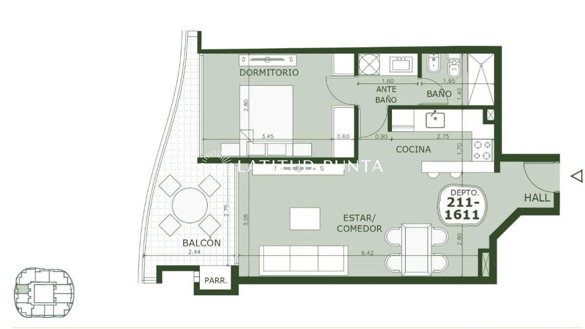 Manglar, apartamento 2 dormitorios. Brava - LAT6457A