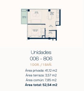 Apartamento 1 dormitorio en pozo. Roosevelt