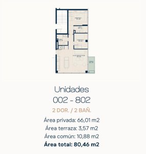 Apartamento 2 dormitorios en pozo. Roosevelt