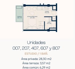 Monoambiente en pozo. Roosevelt