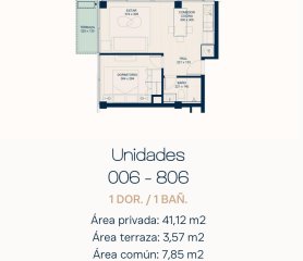 Apartamento 1 dormitorio en pozo. Roosevelt