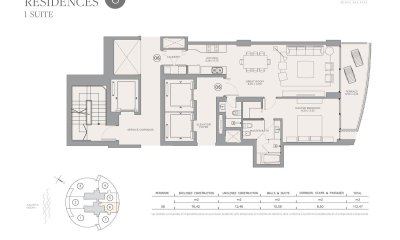Apartamento de 1 dormitorio con vista al mar.