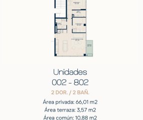 Apartamento 2 dormitorios en pozo. Roosevelt