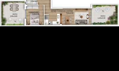 Estrena ya apartamento en Cordon 1 dormitorio 2 patios