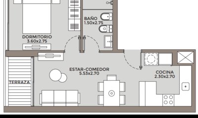 Vendo Penthouse 1D estrena en Punta Carretas