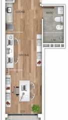 Venta monoambiente a estrenar Buceo MVD Shopping con terraza